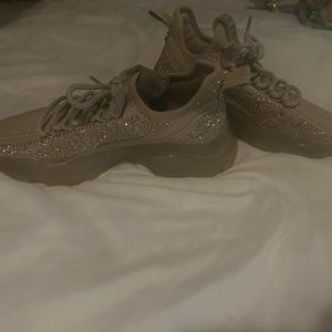 Steve Madden NY90 Tan Rhinestone Women's Sneakers Size 8